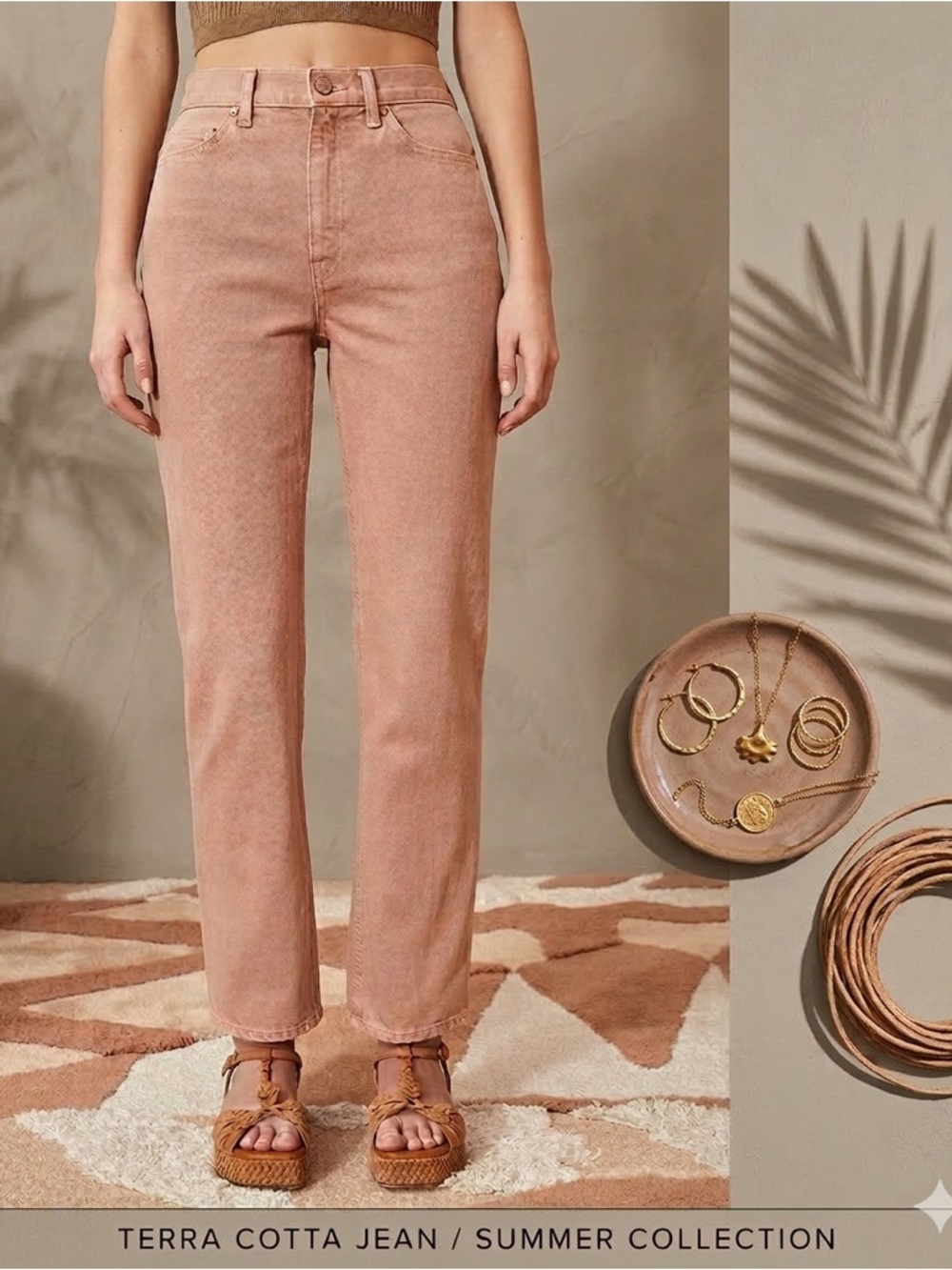 Ulla Johnson Agnes High Waist Straight Leg Jean Rosewood Pink NWT 29